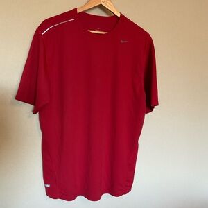 Dri fit UV Nike Men's Red Sports Shirt size large